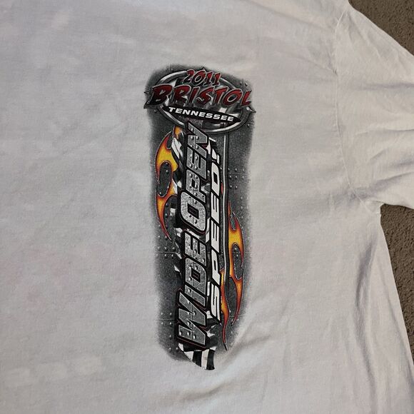 2011 Bristol Motor Speedway T-Shirt NASCAR Wide Open Speed Tennessee Race Tee L - Picture 4 of 5